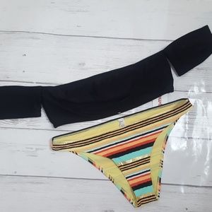 NWOT Aerie 2pc Bandeau Off the Shoulder Bikini
